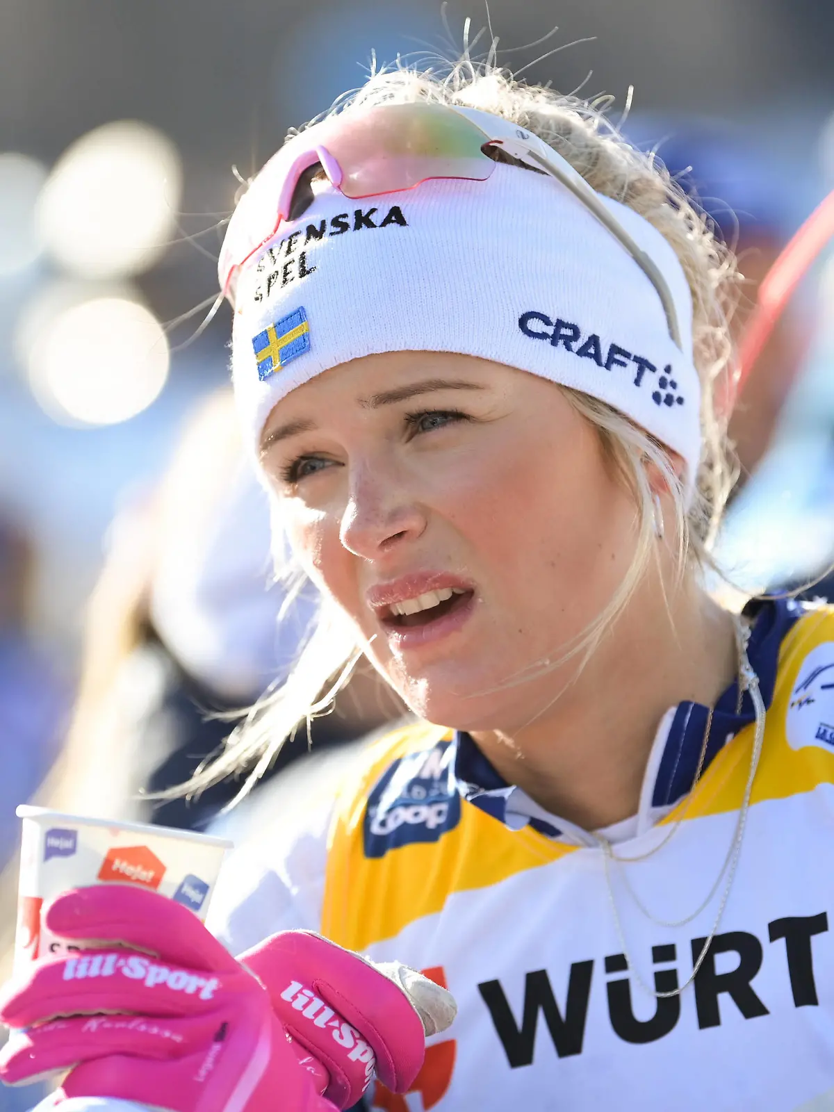 230107 Frida Karlsson of Sweden after womens 15km mass start during Tour de Ski on January 7, 2023 in Val di Fiemme. Photo: Maxim Thore / BILDBYRAN / kod MT / MT0439 skidor cross-country skiing langrenn tour de ski day 8 womens 15km bbeng *** 230107 Frida Karlsson of Sweden after womens 15km mass start during Tour de Ski on January 7, 2023 in Val di Fiemme Photo Maxim Thore BILDBYRAN code MT MT0439 skis cross country skiing cross country tour de ski day 8 womens 15km bbeng, PUBLICATIONxNOTxINxSWExNORxAUT Copyright: MAXIMxTHORE BB230107MT047