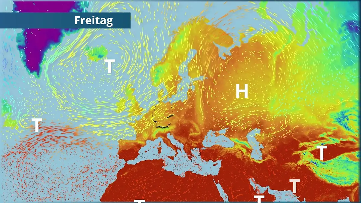 Prognose vom 11. September Der Strömungsfilm für Europa für 5 Tage