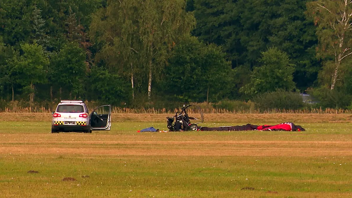 Der Gleitschirm-Pilot war gerade erst gestartet.