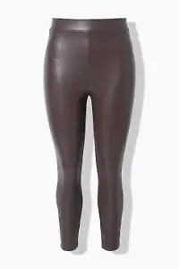 Leggings, beschichtet, elastisch, Elastikbund