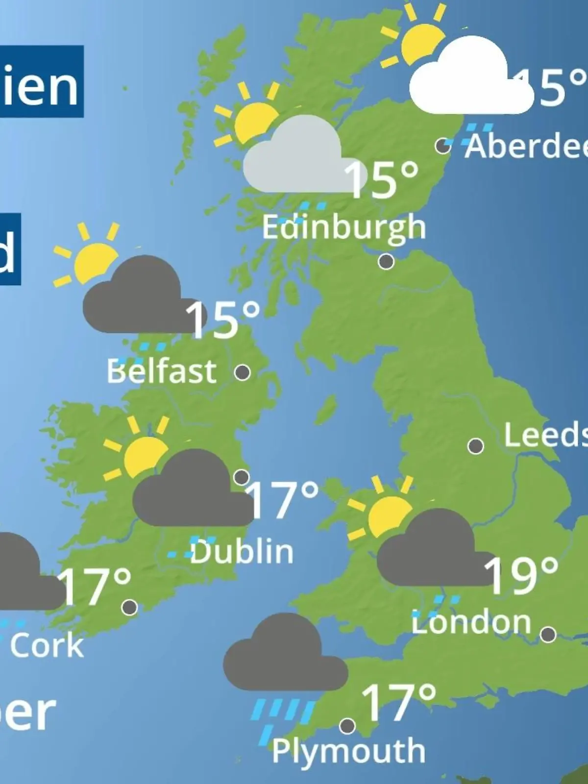 Bild zu: "England, Schottland, Wales: Wie wird das Wetter?"