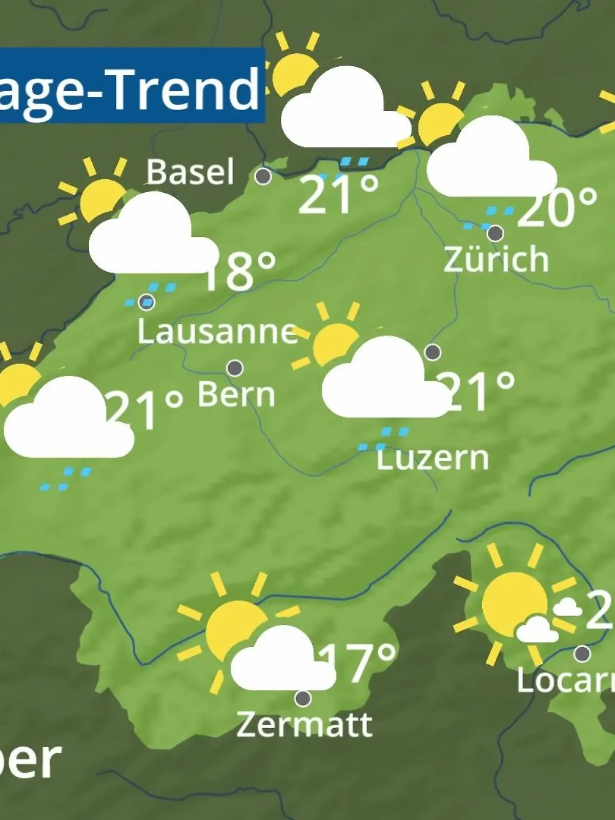 Bild zu: "Schweiz: Wie wird das Wetter?"