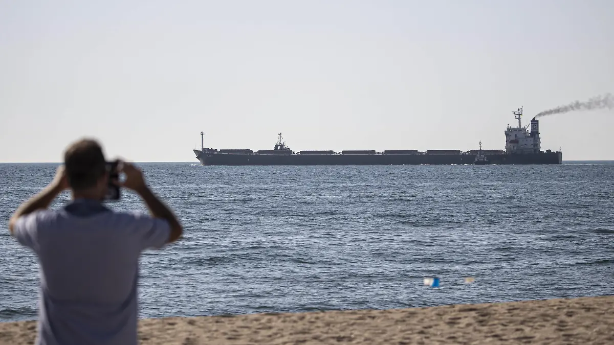 ODESSA, UKRAINE - AUGUST 7: The vessel "Glory" carrying leaves Chornomorsk port as part of a recent grain export deal signed between Turkiye, the UN, Russia, and Ukraine, in Odessa, Ukraine on August 7, 2022. The ships Mustafa Necati, Star Helena and Glory left Chornomorsk port, and the other Riva Mind left the port of Odesa. Metin Aktas / Anadolu Agency