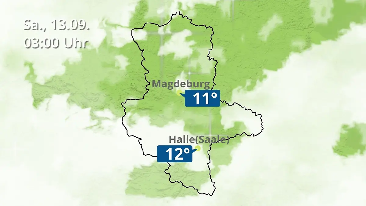 Sachsen-Anhalt: Wie wird das Wetter? Regen und Wolkenfilm für Halle und Magdeburg