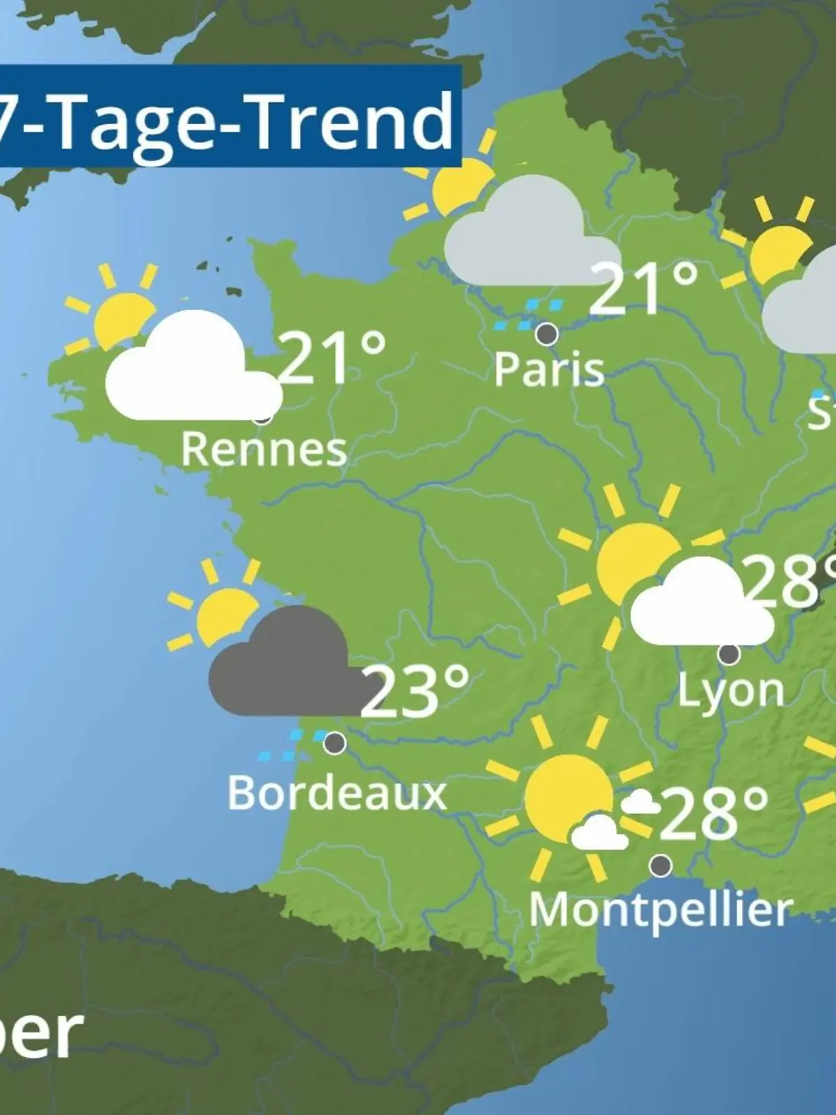 Bild zu: "Frankreich: Wie wird das Wetter?"