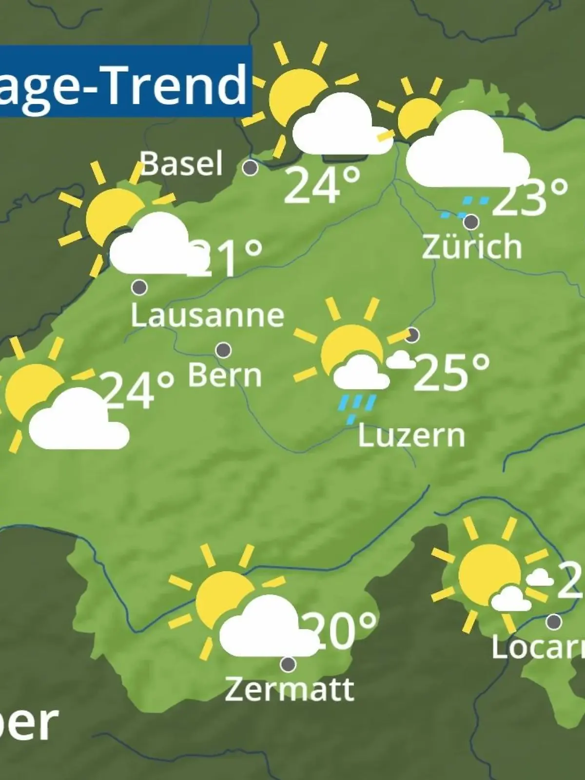 Bild zu: "Schweiz: Wie wird das Wetter?"