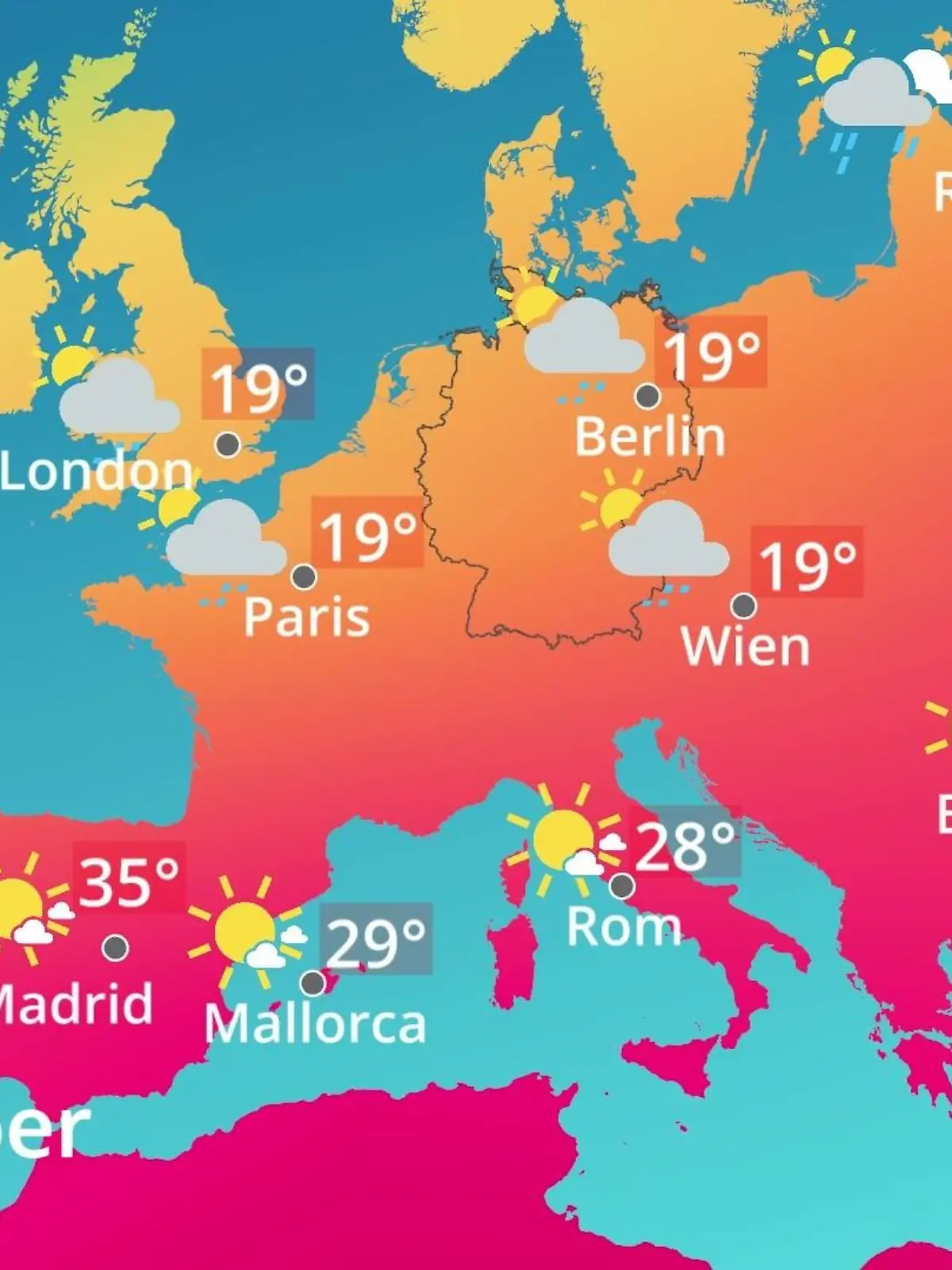 Bild zu: "Europa: Wie wird das Wetter?"