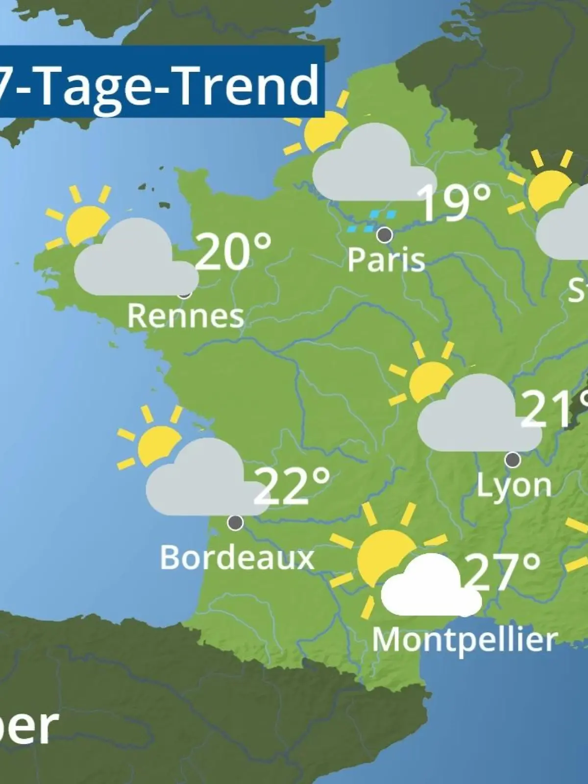 Bild zu: "Frankreich: Wie wird das Wetter?"
