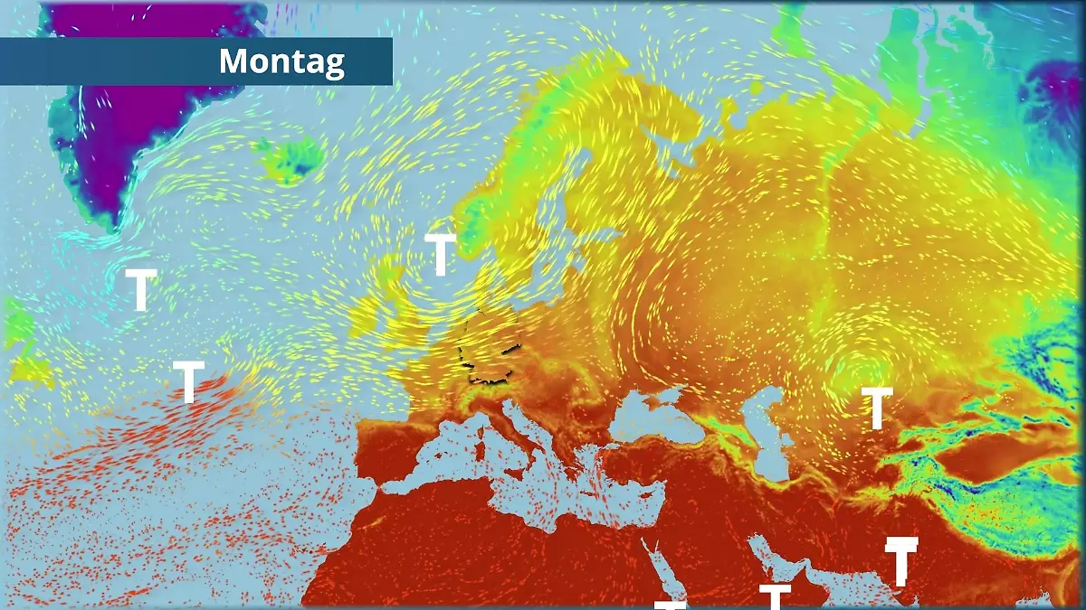 Der Sturm wirbelt jetzt über uns los Der Strömungsfilm für Europa für 5 Tage