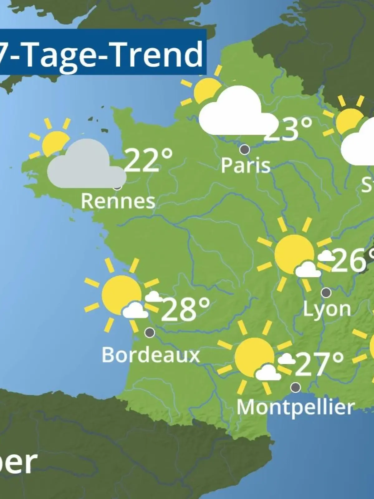 Bild zu: "Frankreich: Wie wird das Wetter?"