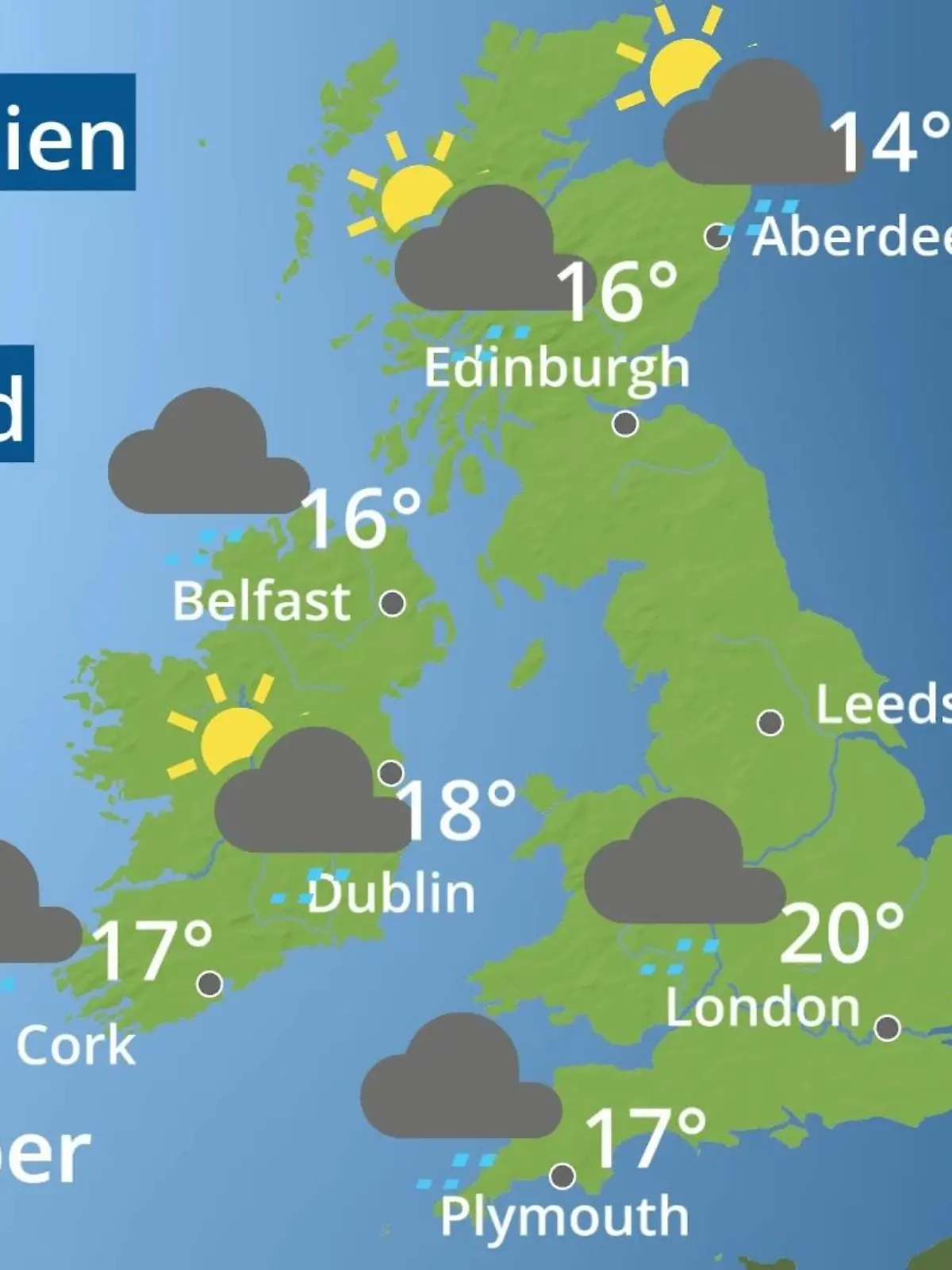 Bild zu: "England, Schottland, Wales: Wie wird das Wetter?"