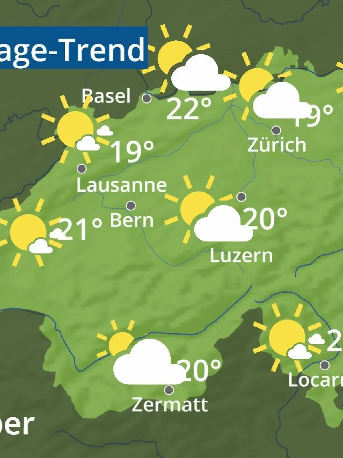 Bild zu: "Schweiz: Wie wird das Wetter?"