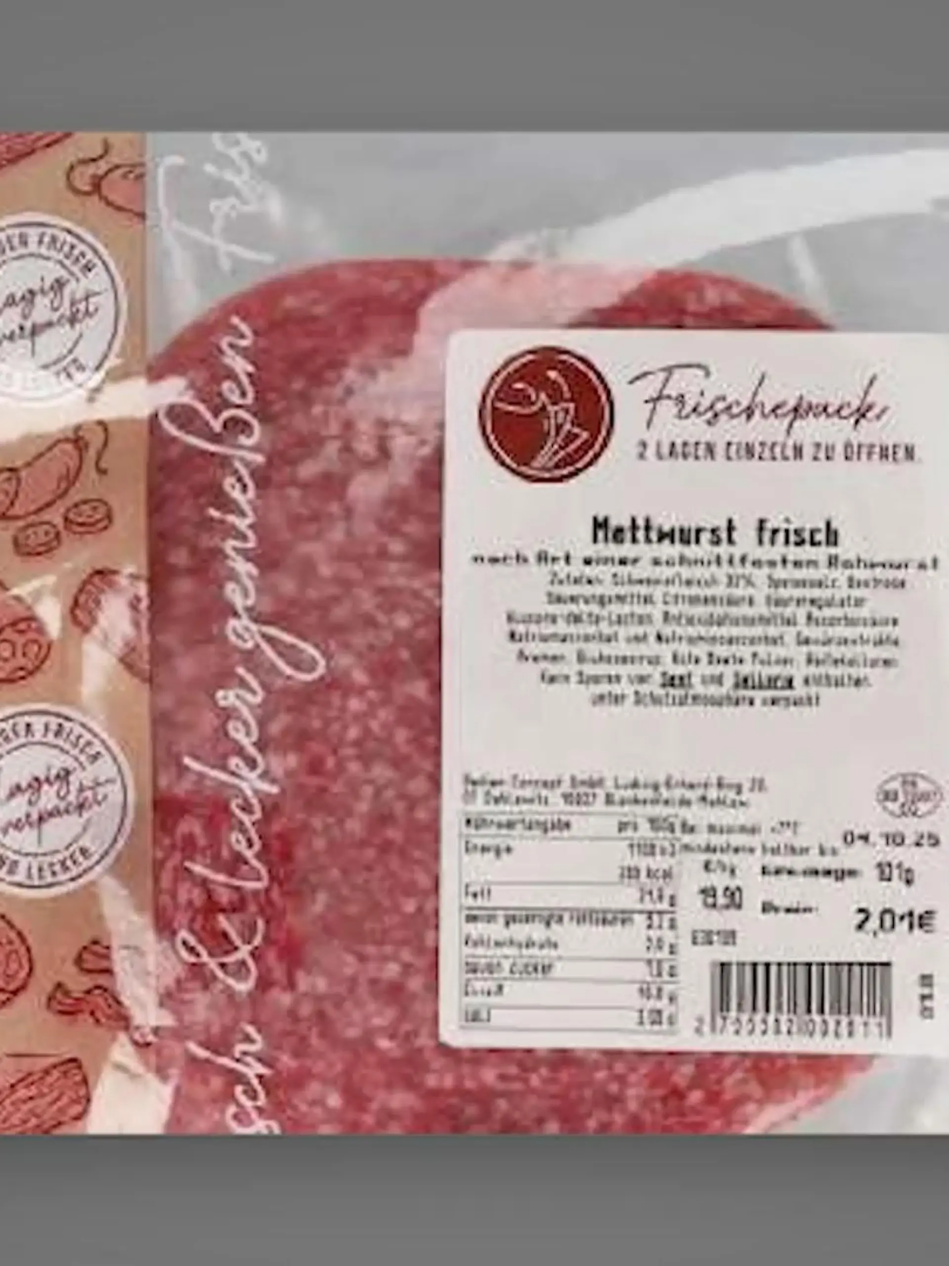 Bild zu: "Fleischliebhaber, aufgepasst! Discounter ruft Mettwurst zurück"