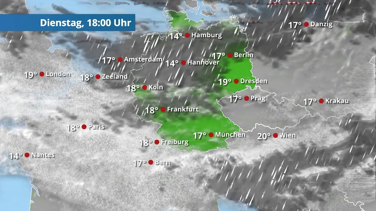 Mit Sturm und Regen durch den Vormittag Der Regen- und Wolkenfilm für 48 Stunden