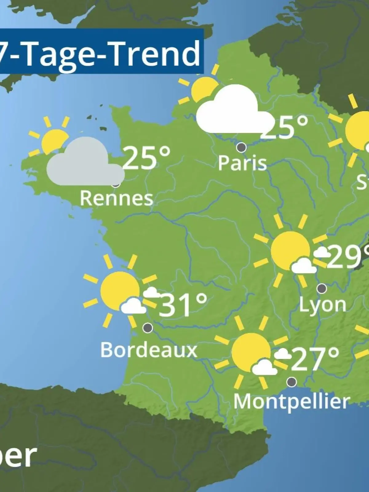 Bild zu: "Frankreich: Wie wird das Wetter?"