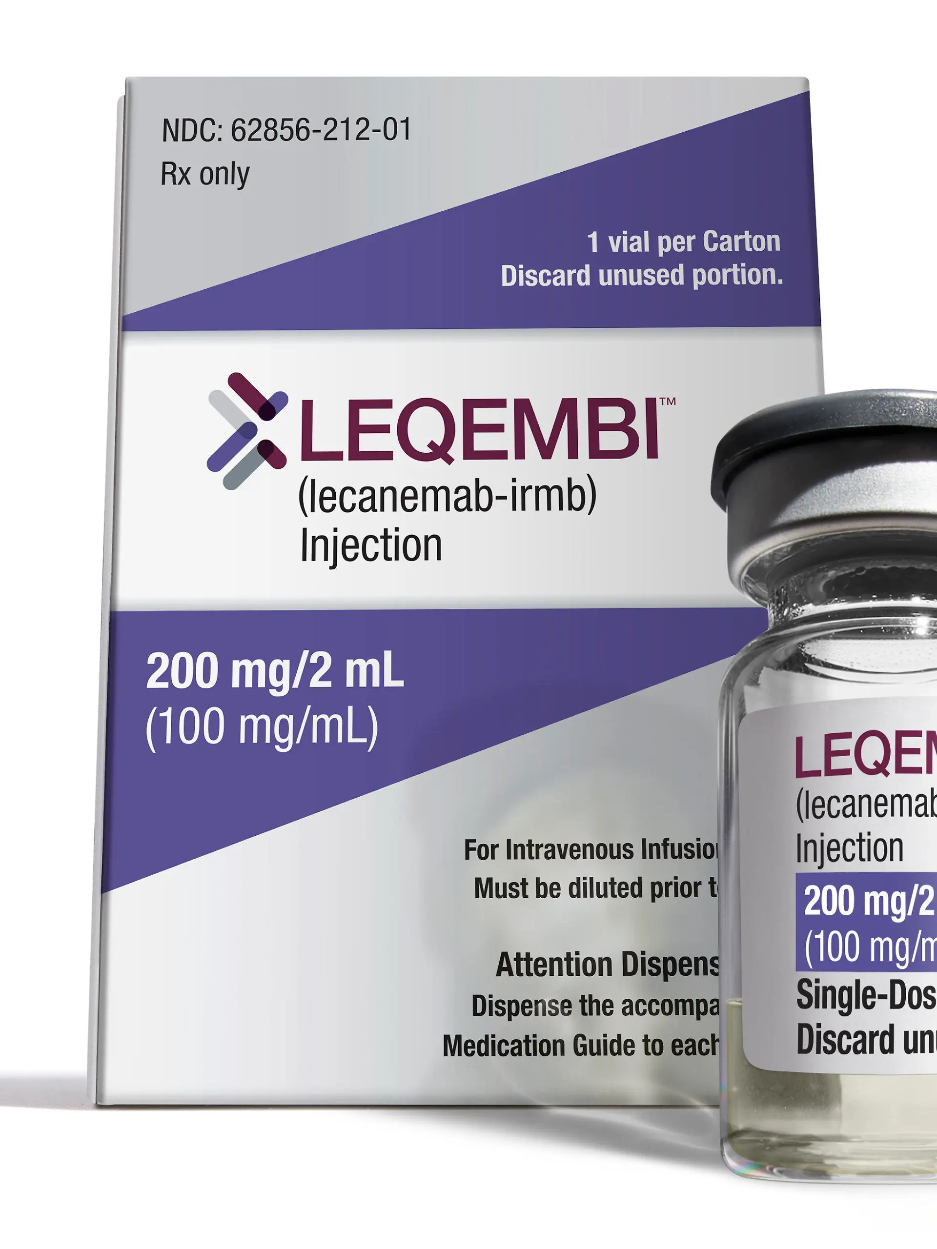 This Dec. 21, 2022 image provided by Eisai in January 2023, shows vials and packaging for their medication Leqembi. On Friday, Jan. 6, 2023, U.S. health officials approved Leqembi, a new Alzheimer’s drug that modestly slows the brain-robbing disease. The Food and Drug Administration granted the approval Friday for patients in the early stages of Alzheimer's. (Eisai via AP)