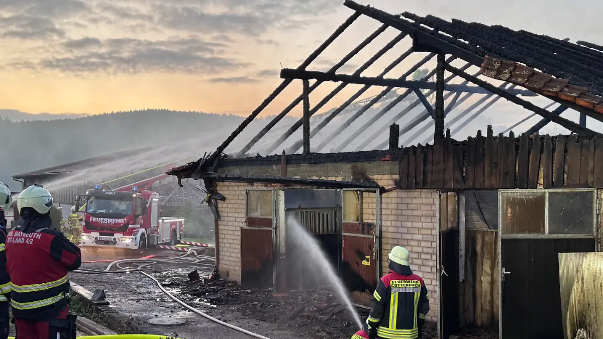 Cottenbach-bei-Heinersreuth-Zehn-Pferde-sterben-bei-Gro-brand-in-Reithalle
