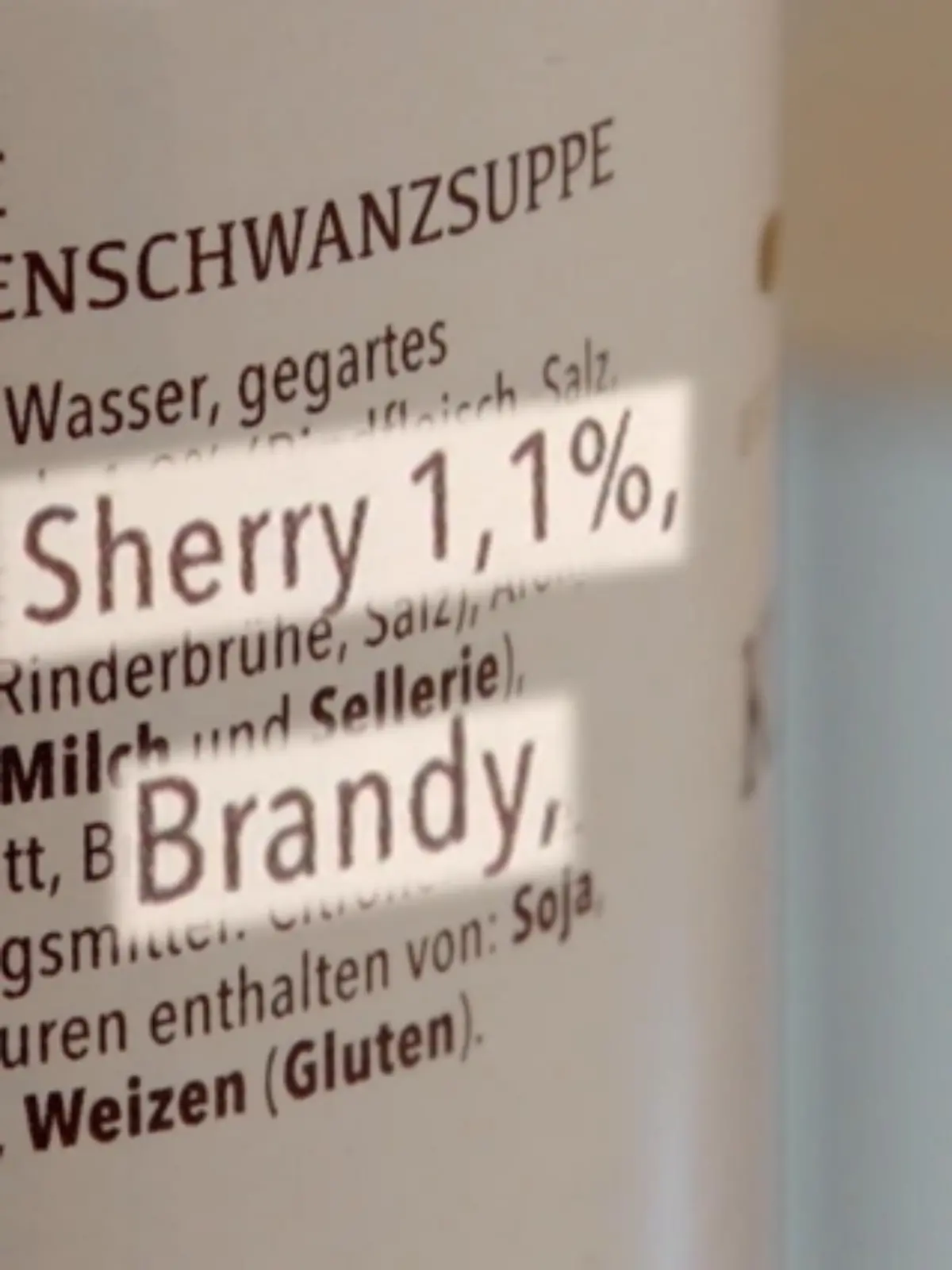 Versteckter Alkohol