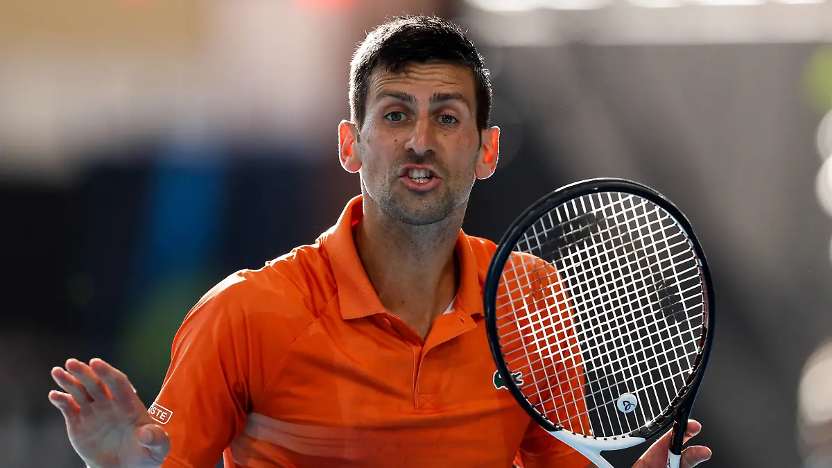 TENNIS ADELAIDE INTERNATIONAL, Novak Djokovic of Serbia in his match against Sebastian Korda of the United States during the Mens Singles Final 2023 Adelaide International Tennis Tournament at the Memorial Drive Tennis Centre in Adelaide, Sunday, January 8, 2023.  ACHTUNG: NUR REDAKTIONELLE NUTZUNG, KEINE ARCHIVIERUNG UND KEINE BUCHNUTZUNG ADELAIDE SOUTH AUSTRALIA AUSTRALIA PUBLICATIONxINxGERxSUIxAUTxONLY Copyright: xMATTxTURNERx 20230108001750084123