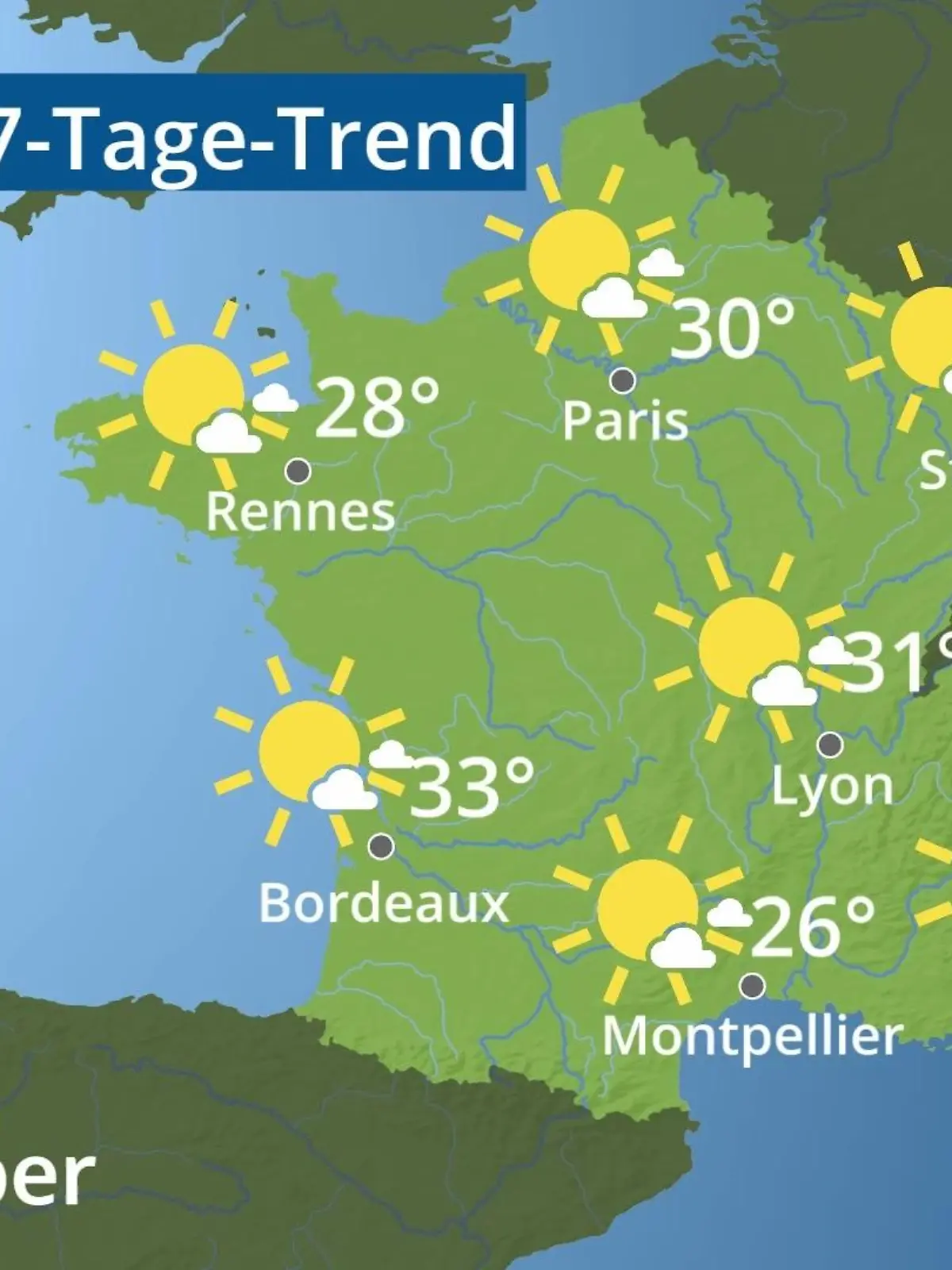 Bild zu: "Frankreich: Wie wird das Wetter?"