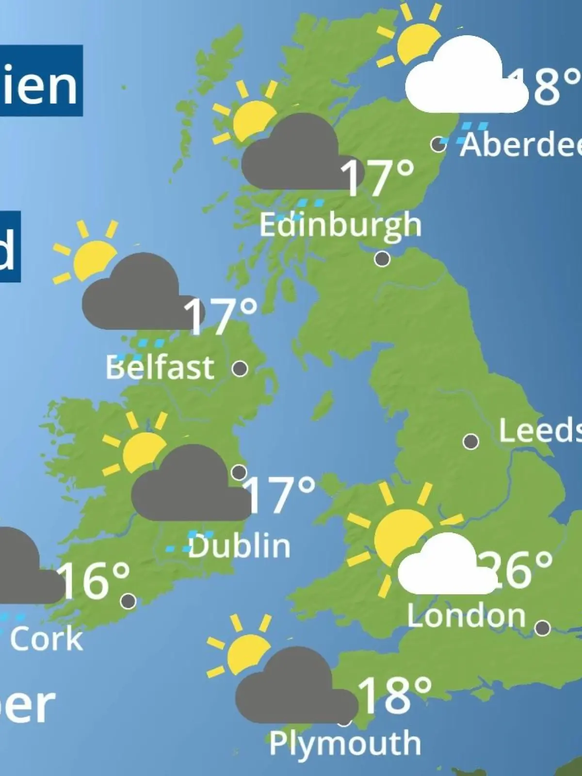 Bild zu: "England, Schottland, Wales: Wie wird das Wetter?"