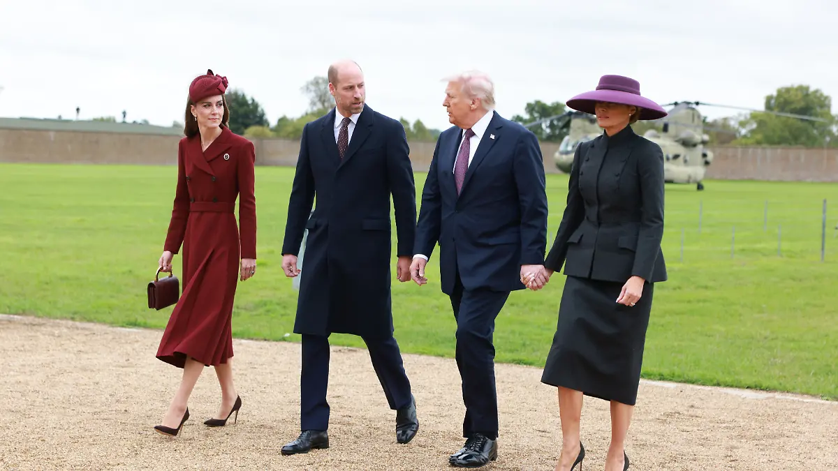 Prinzessin Kate und Prinz William begrüßen die Trumps in Windsor. 