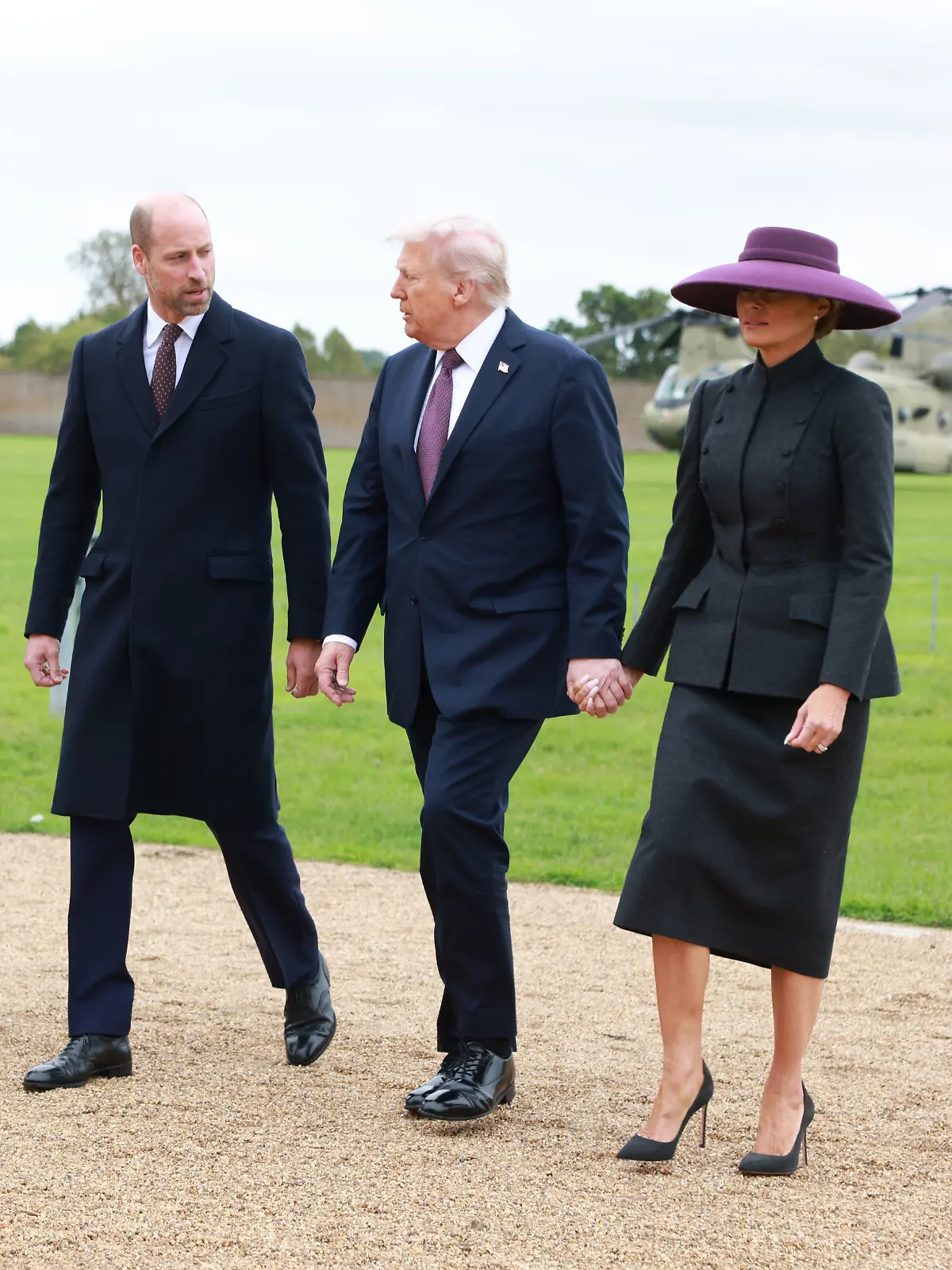 Prinzessin Kate und Prinz William begrüßen die Trumps in Windsor. 