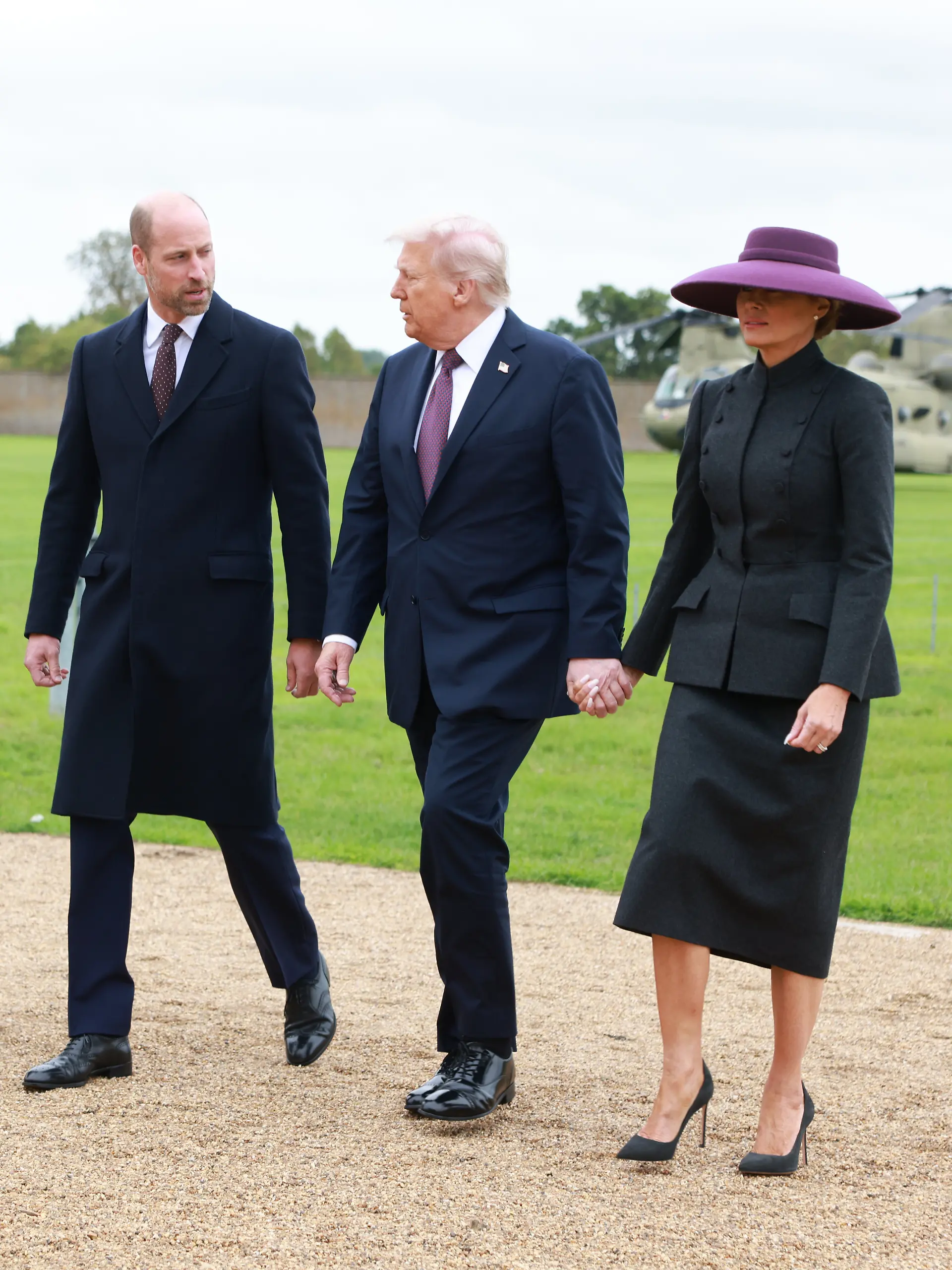 Prinzessin Kate und Prinz William begrüßen die Trumps in Windsor. 
