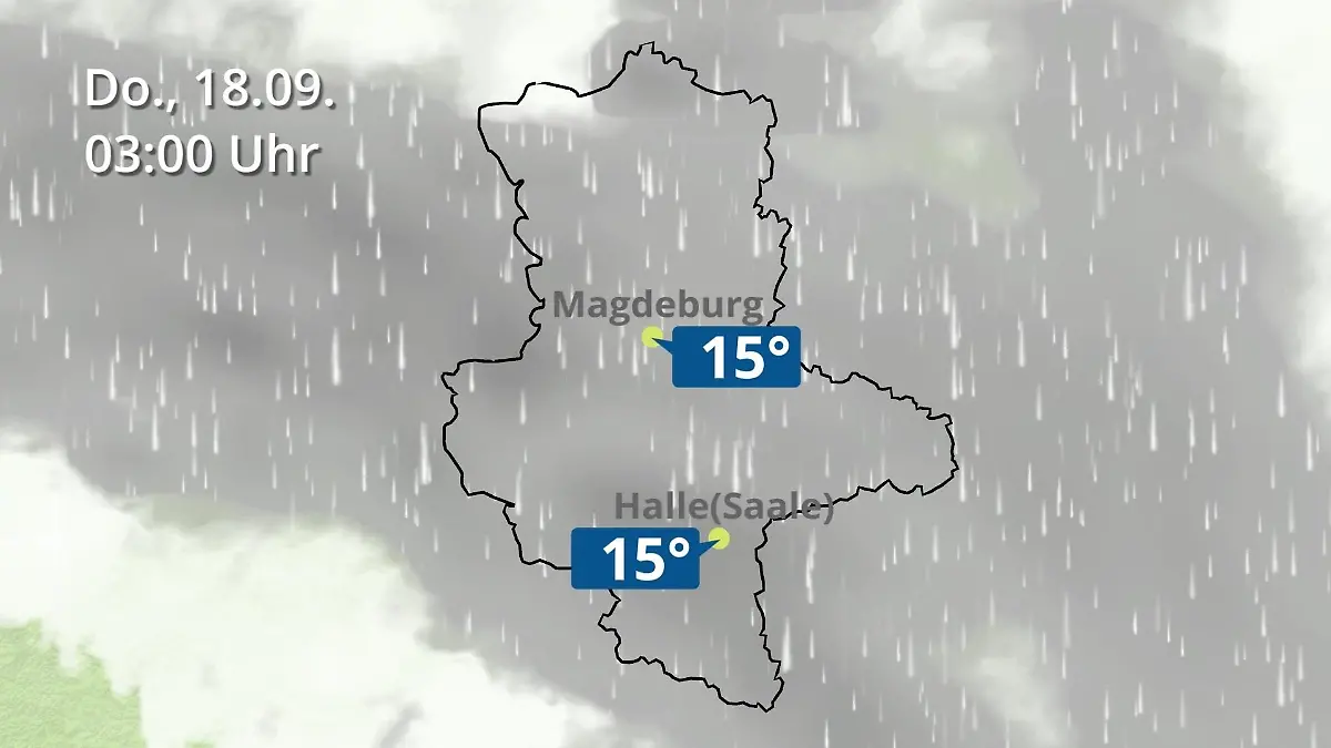 Sachsen-Anhalt: Wie wird das Wetter? Regen und Wolkenfilm für Halle und Magdeburg