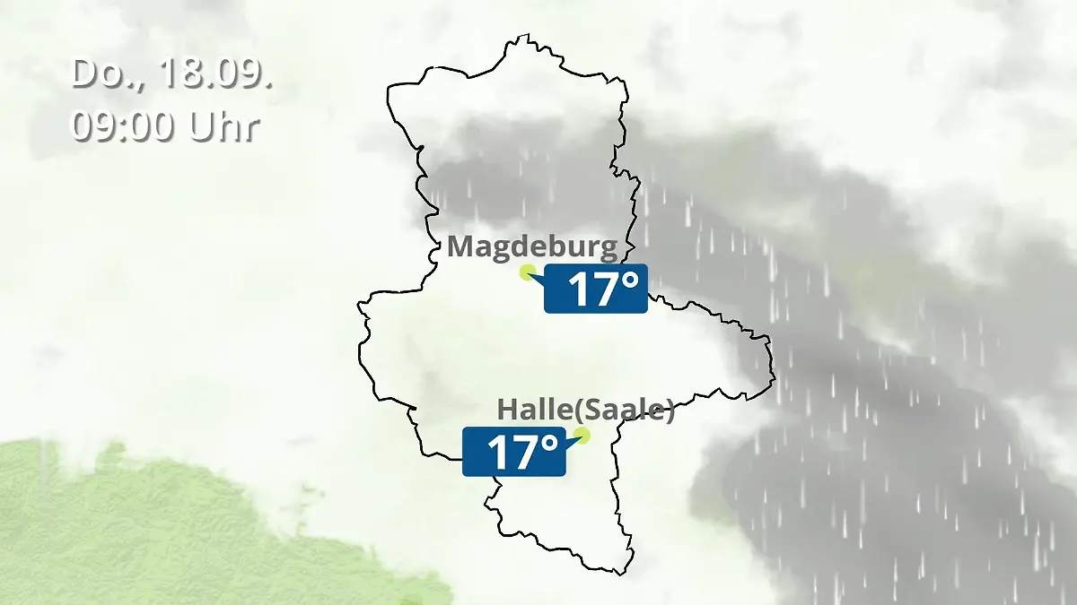 Sachsen-Anhalt: Wie wird das Wetter? Regen und Wolkenfilm für Halle und Magdeburg