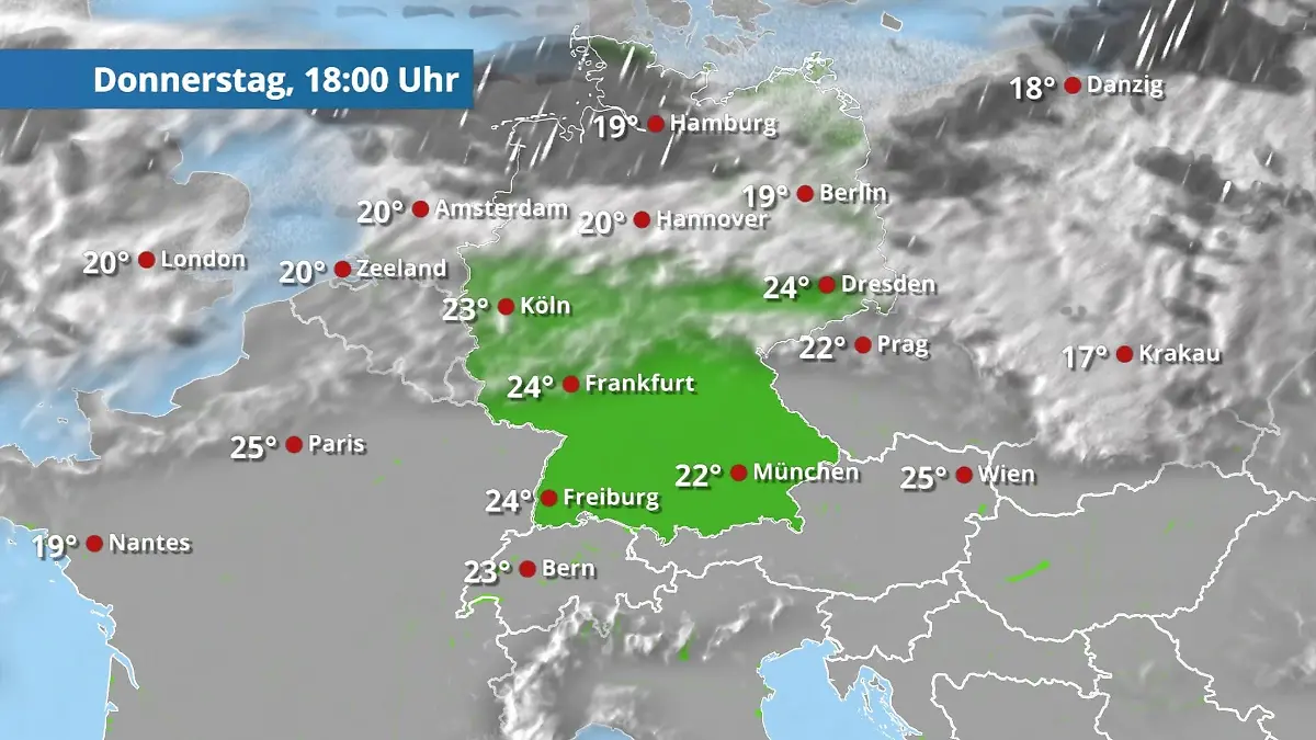 Der Norden muss mit Schauern rechnen Der Regen- und Wolkenfilm für 48 Stunden