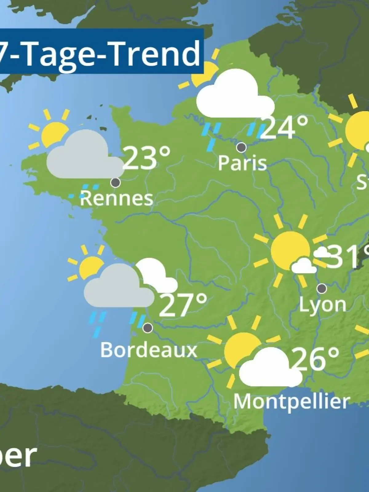 Bild zu: "Frankreich: Wie wird das Wetter?"