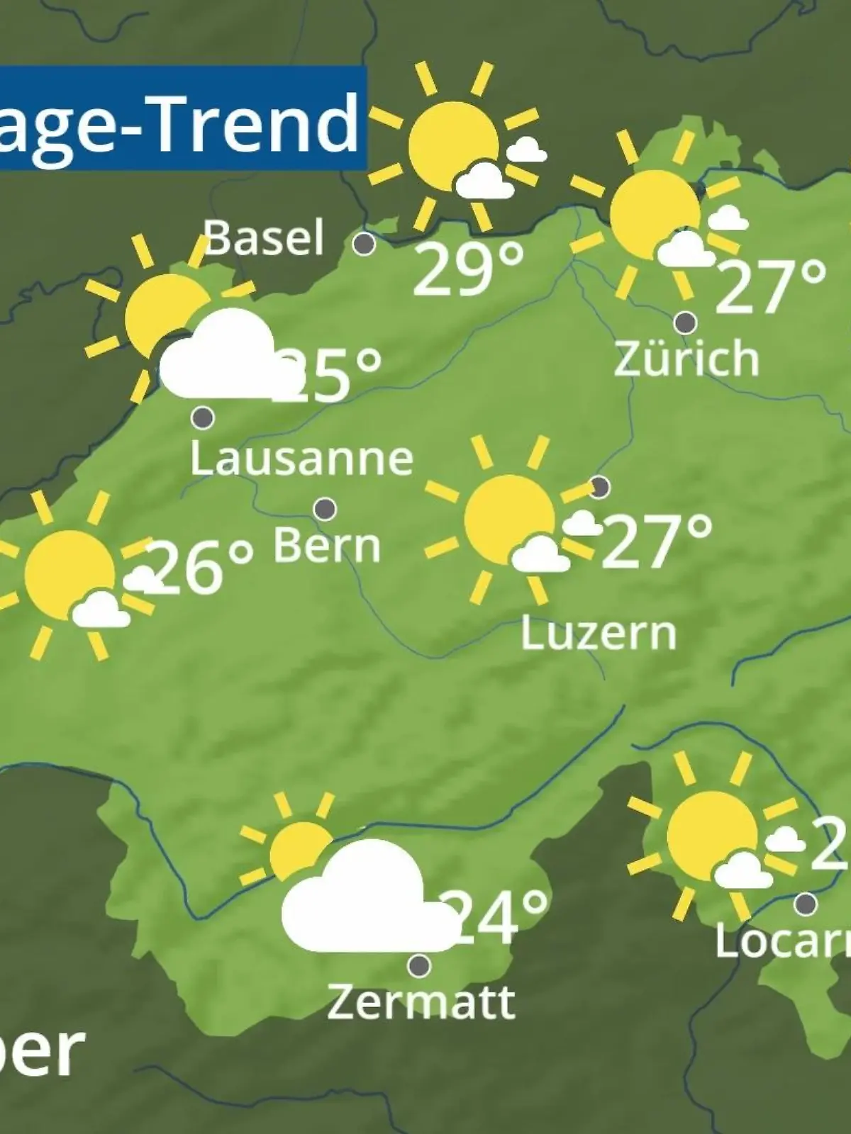 Bild zu: "Schweiz: Wie wird das Wetter?"