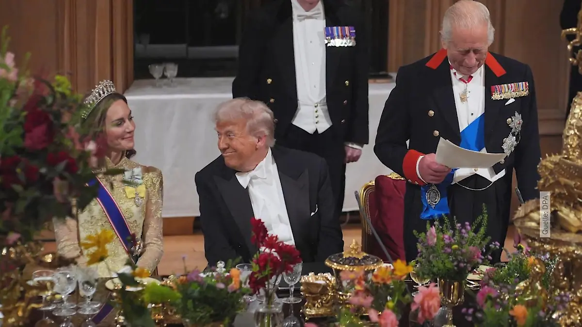 Donald Trump diniert mit Charles, Kate und Co. US-Präsident auf Staatsbesuch