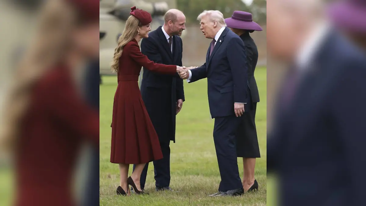 Wie bitte?! Deutet Prinzessin Kate hier etwa einen Knicks gegenüber Donald Trump an?