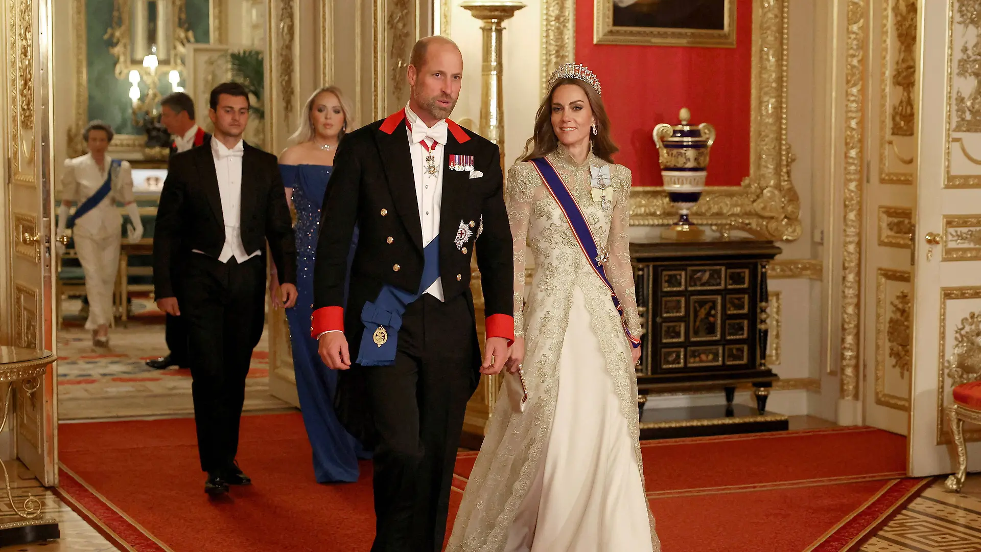 Prinz William und Prinzessin Kate beim Staatsbankett für den US-Präsidenten Donald Trump