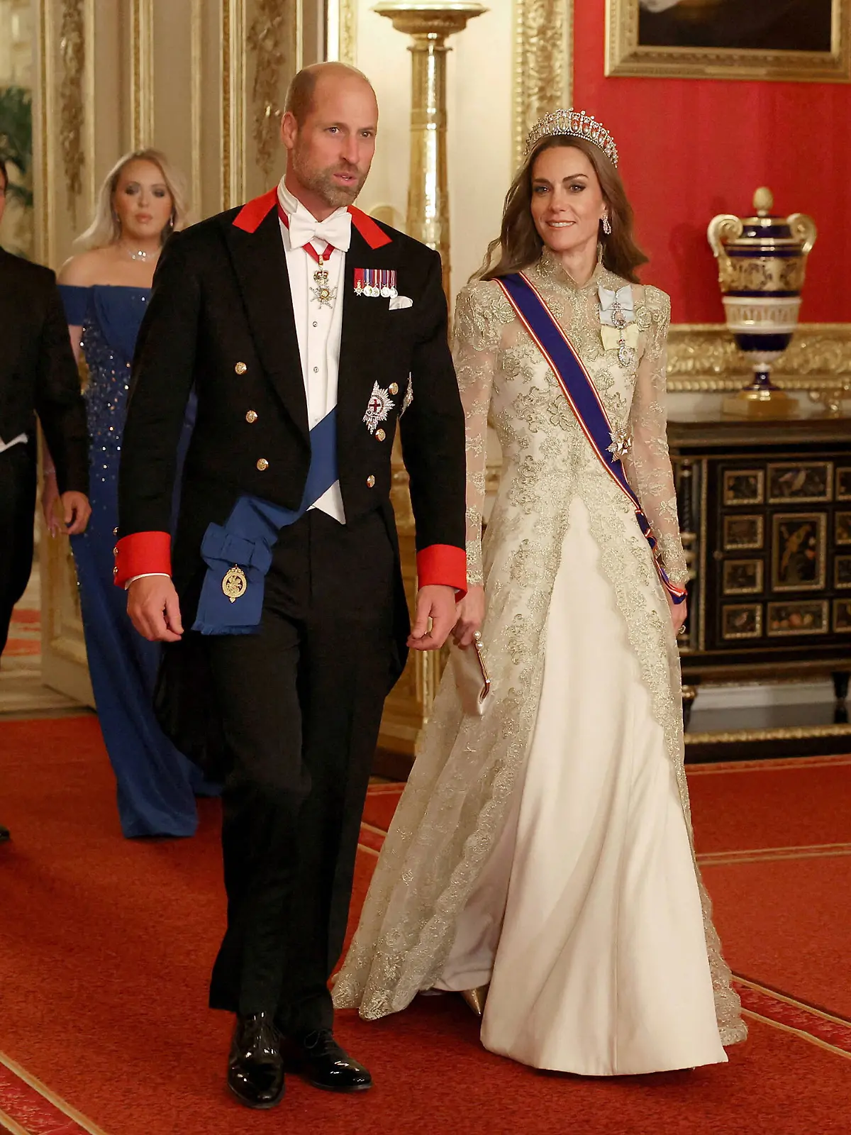 Prinz William und Prinzessin Kate beim Staatsbankett für den US-Präsidenten Donald Trump