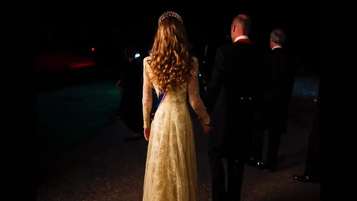 Prinz William und Prinzessin Kate beim Staatsbankett für den US-Präsidenten Donald Trump