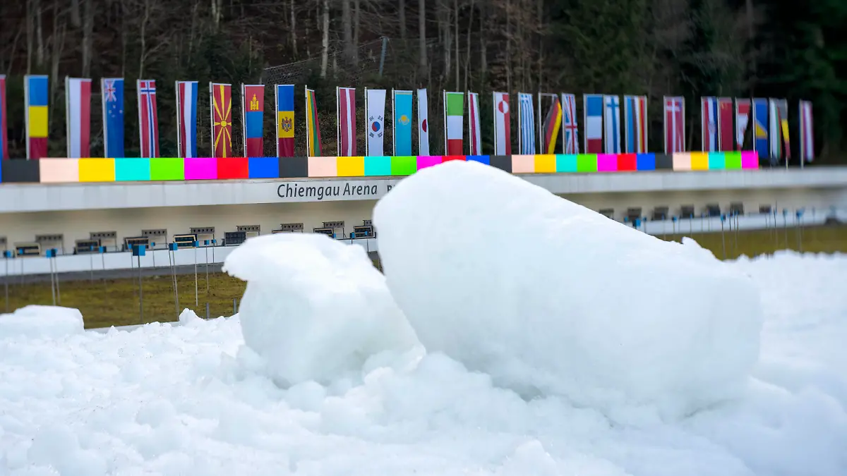 BIATHLON - WC Vorbereitung Chiemgau Arena am 06.01.2023 während den letzten Vorbereitungen zum bevorstehenden IBU Biathlon World Cup , Ruhpolding, Bayern, Deutschland - Foto: ERNST WUKITS - *** BIATHLON WC preparation Chiemgau Arena on 06 01 2023 during the final preparations for the upcoming IBU Biathlon World Cup , Ruhpolding, Bavaria, Germany photo ERNST WUKITS