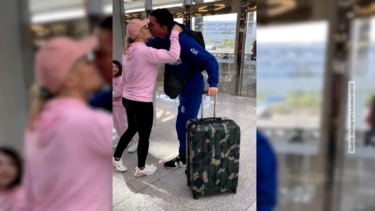 Daniela Katzenberger und Tochter Sophia verabschieden sich von Lucas Cordalis, der im Dschungelcamp 2023 um den Sieg kämpft.