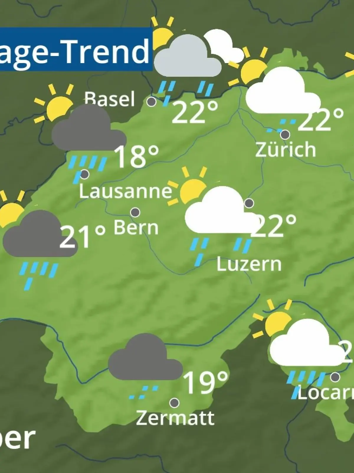 Bild zu: "Schweiz: Wie wird das Wetter?"