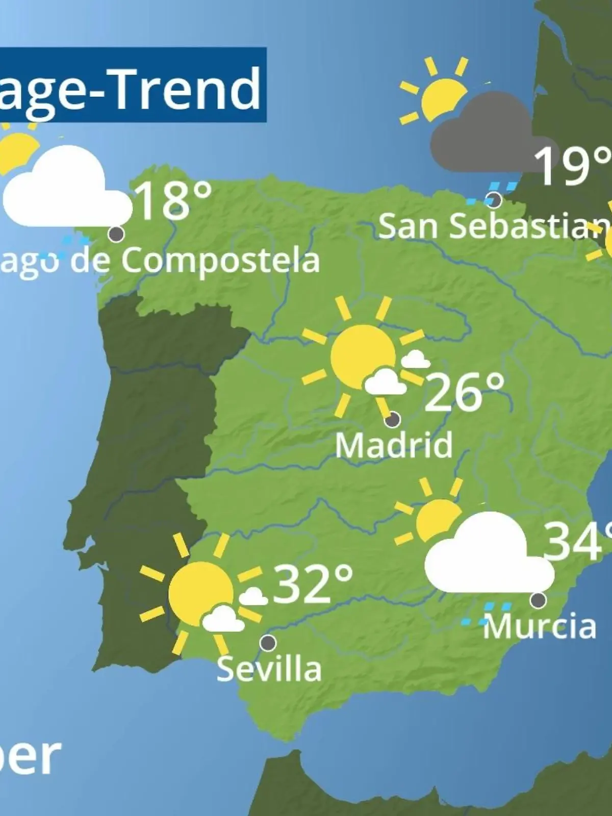Bild zu: "Spanien: Wie wird das Wetter?"
