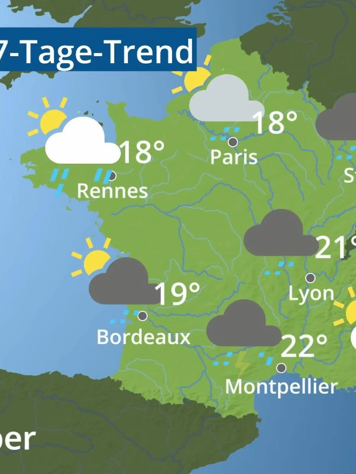 Bild zu: "Frankreich: Wie wird das Wetter?"
