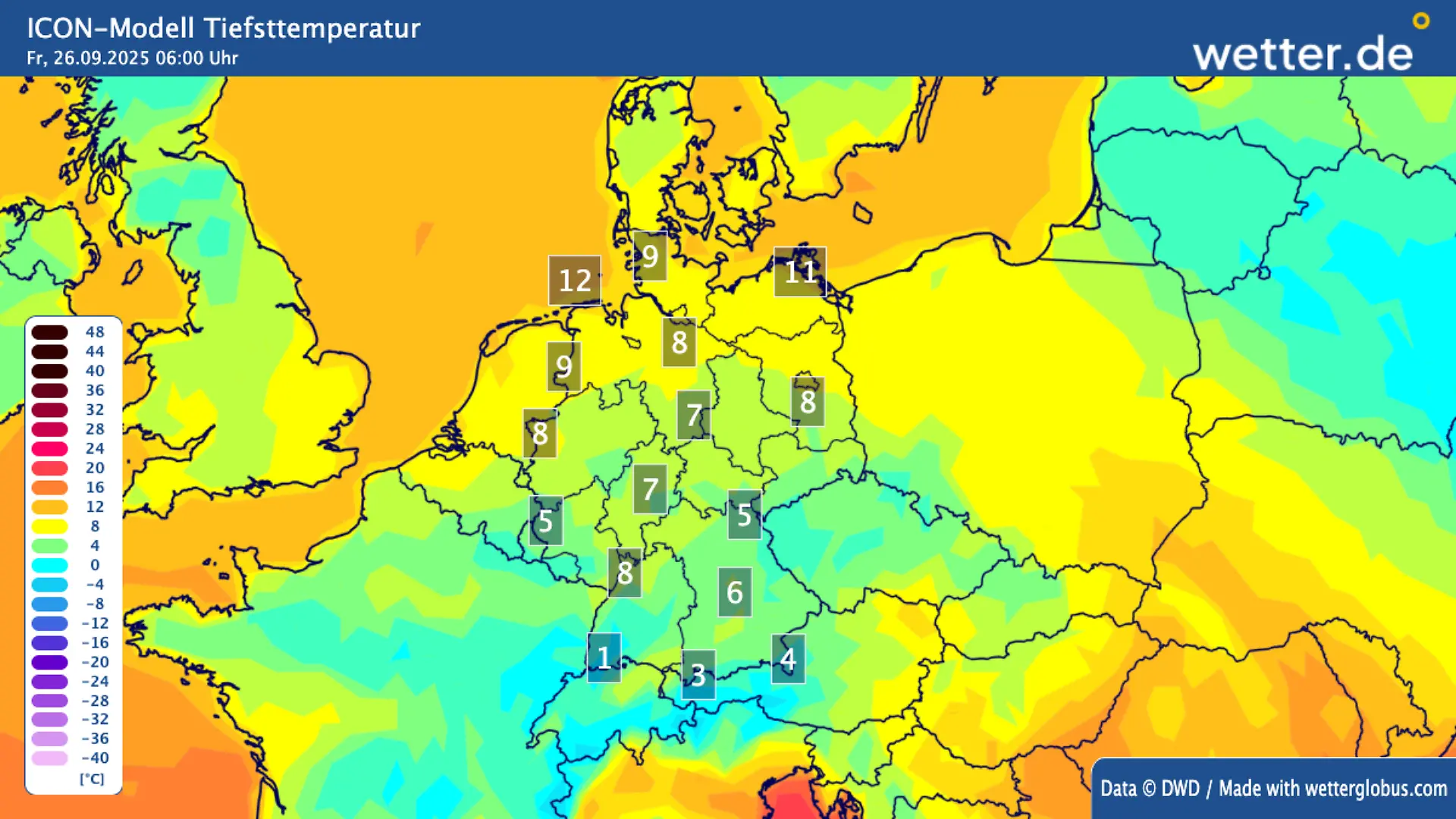 Aus dem Sommer in den Herbst - zwischen den über 30 Grad am Samstag und den Tiefstwerten nächste Woche liegen Welten.