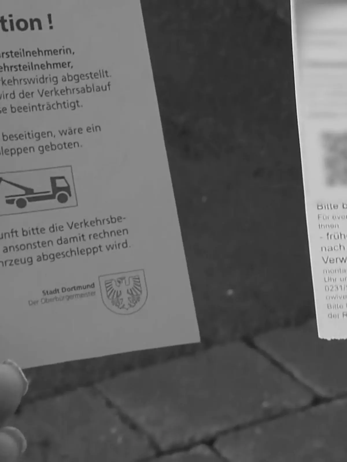 Bild zu: "Knöllchen in Sackgasse"