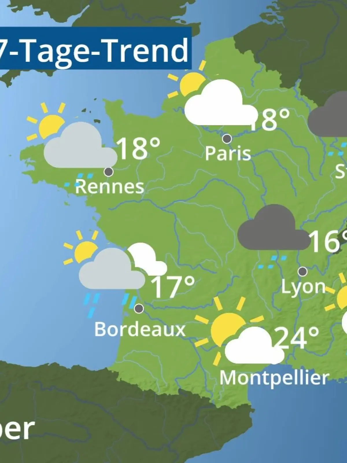 Bild zu: "Frankreich: Wie wird das Wetter?"