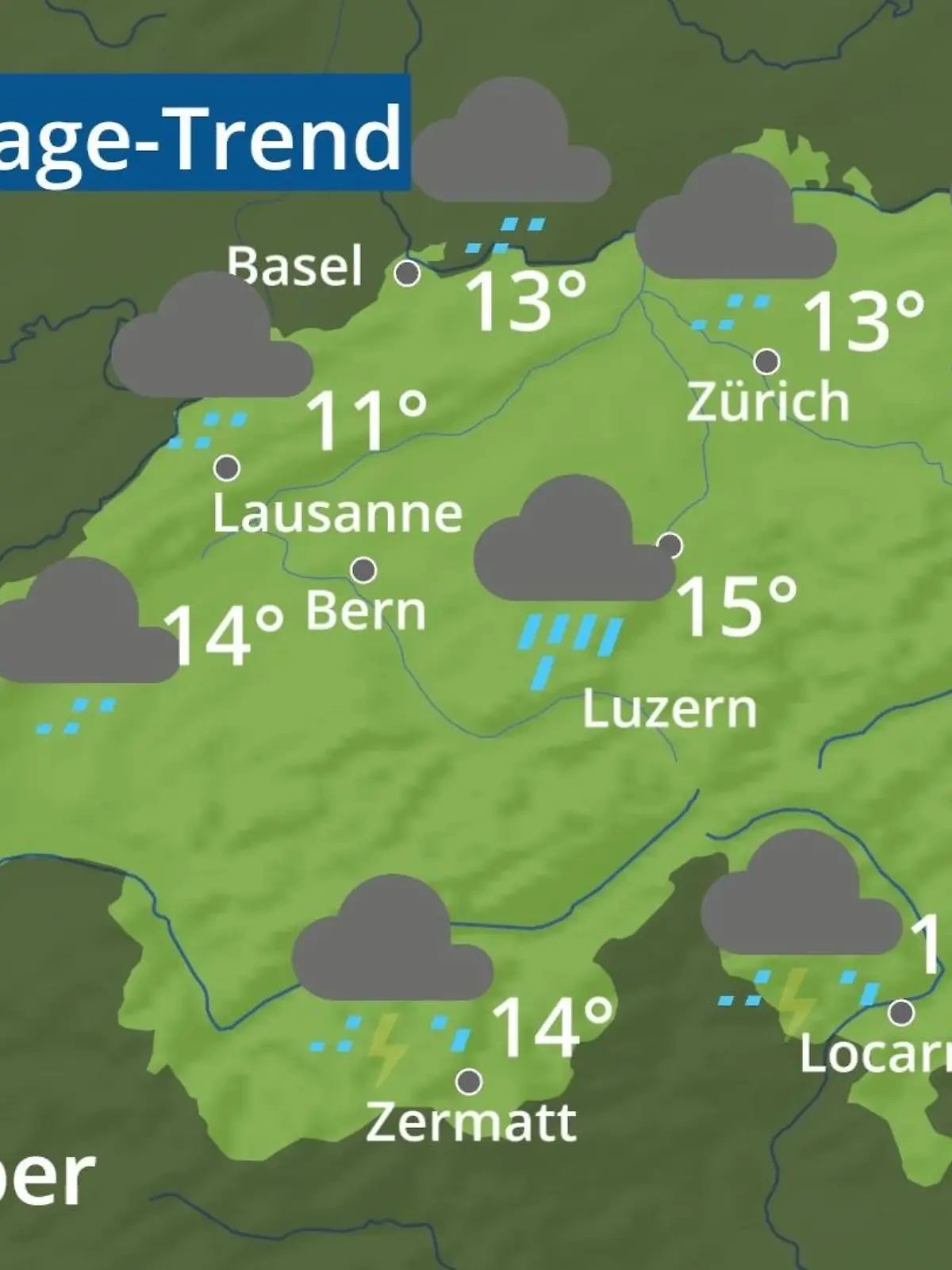Bild zu: "Schweiz: Wie wird das Wetter?"