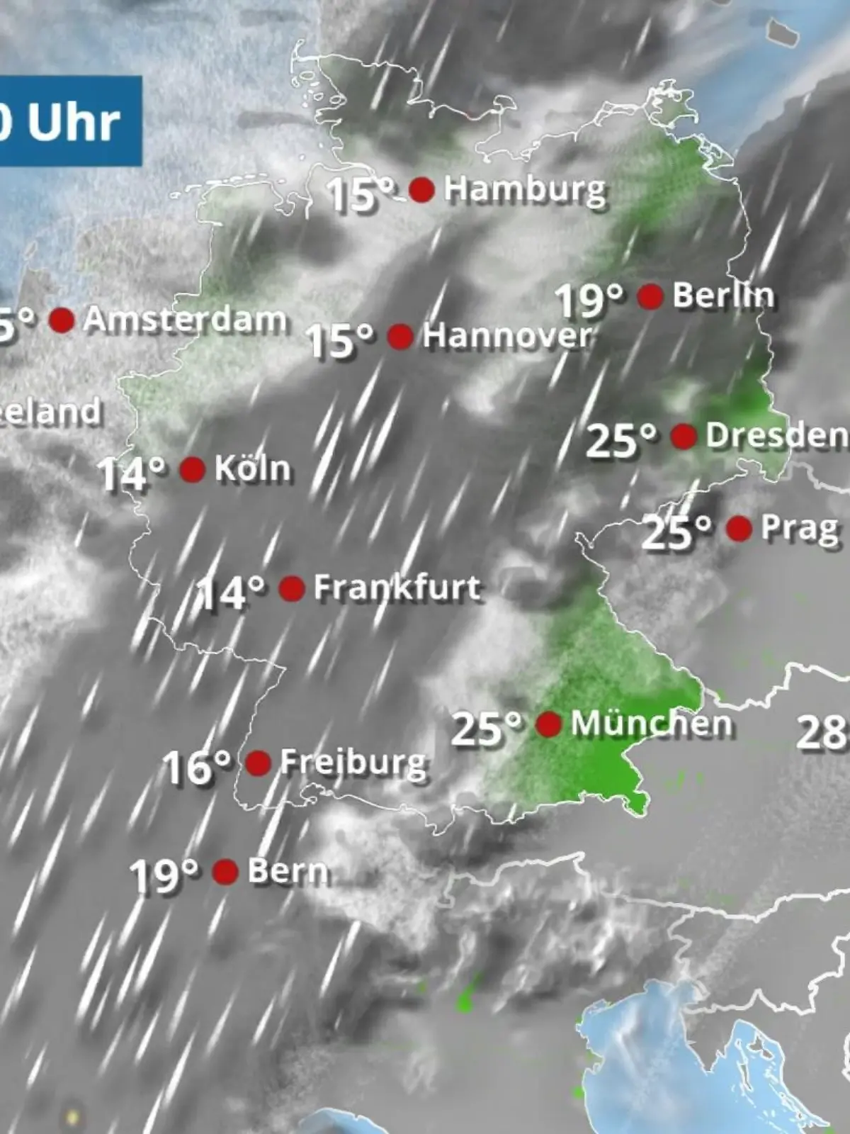 Bild zu: "Regen breitet sich in Deutschland aus"