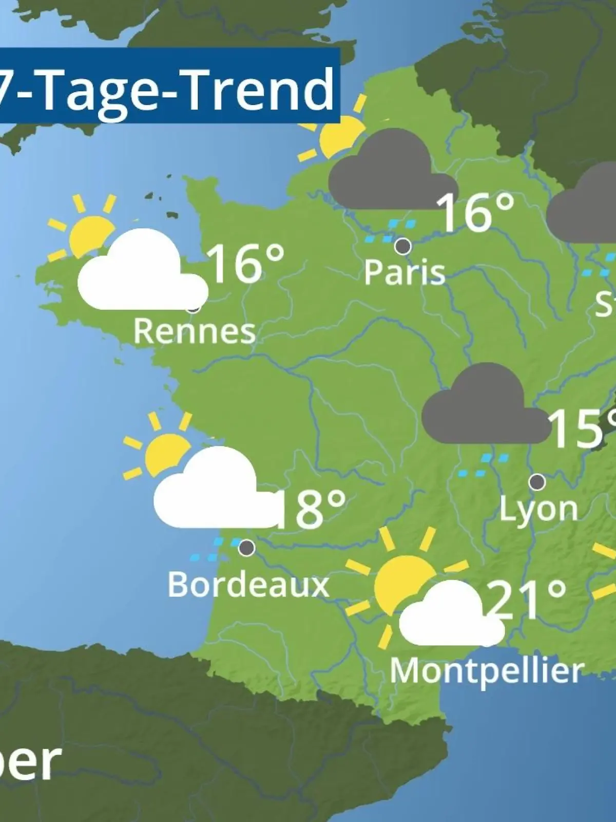 Bild zu: "Frankreich: Wie wird das Wetter?"