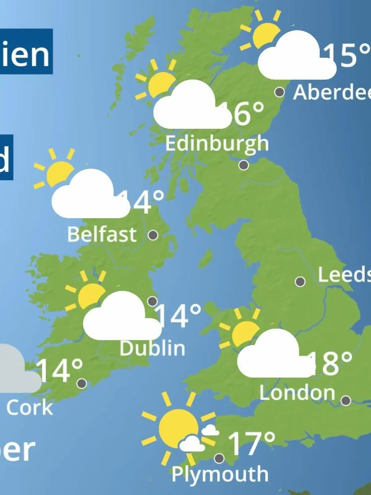 Bild zu: "England, Schottland, Wales: Wie wird das Wetter?"